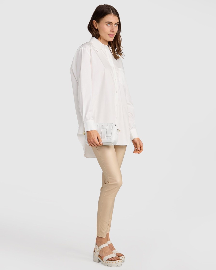 Women Belle & Bloom Shirts & Blouses | My Girl Oversized Shirt - White