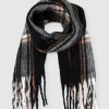 Women Belle & Bloom Scarves | Meridian Brushed Plaid Scarf - Black