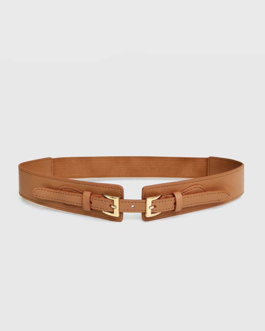 Women Belle & Bloom Belts | London Fog Leather Waist Belt - Brown