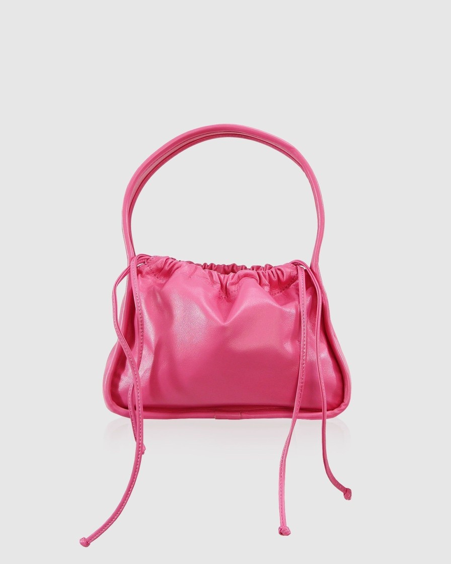 Women Belle & Bloom Shoulder Bags | Thing Called Love Leather Handbag - Hot Pink Final Sale