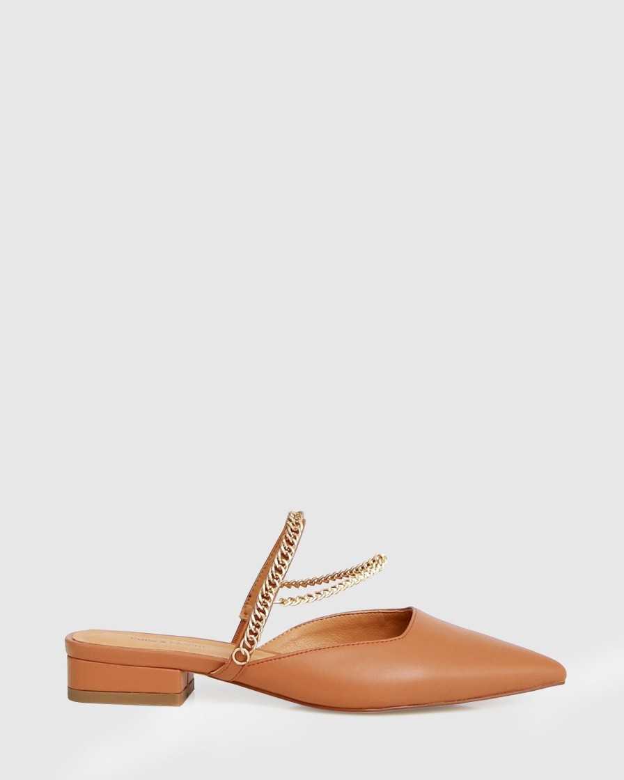 Women Belle & Bloom Flats | On The Go Leather Flat - Camel