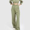 Women Belle & Bloom Pants | State Of Play Wide Leg Pant - Army Green