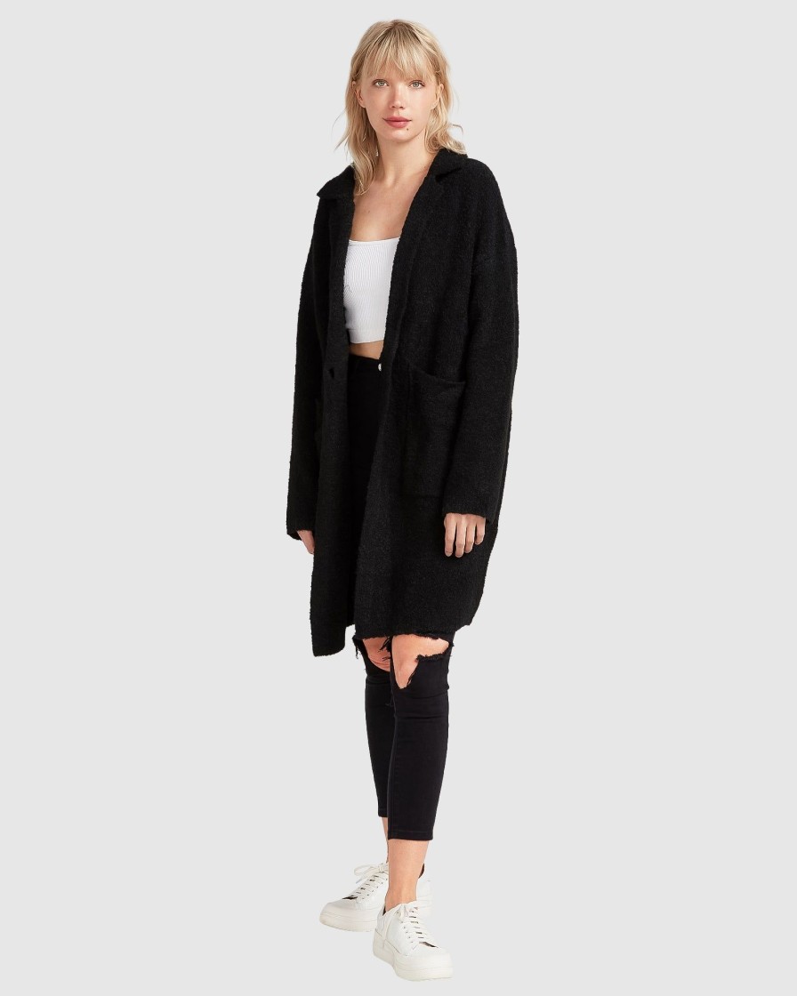 Women Belle & Bloom Jumpers & Knits | Days Go By Sustainable Blazer Cardigan - Black