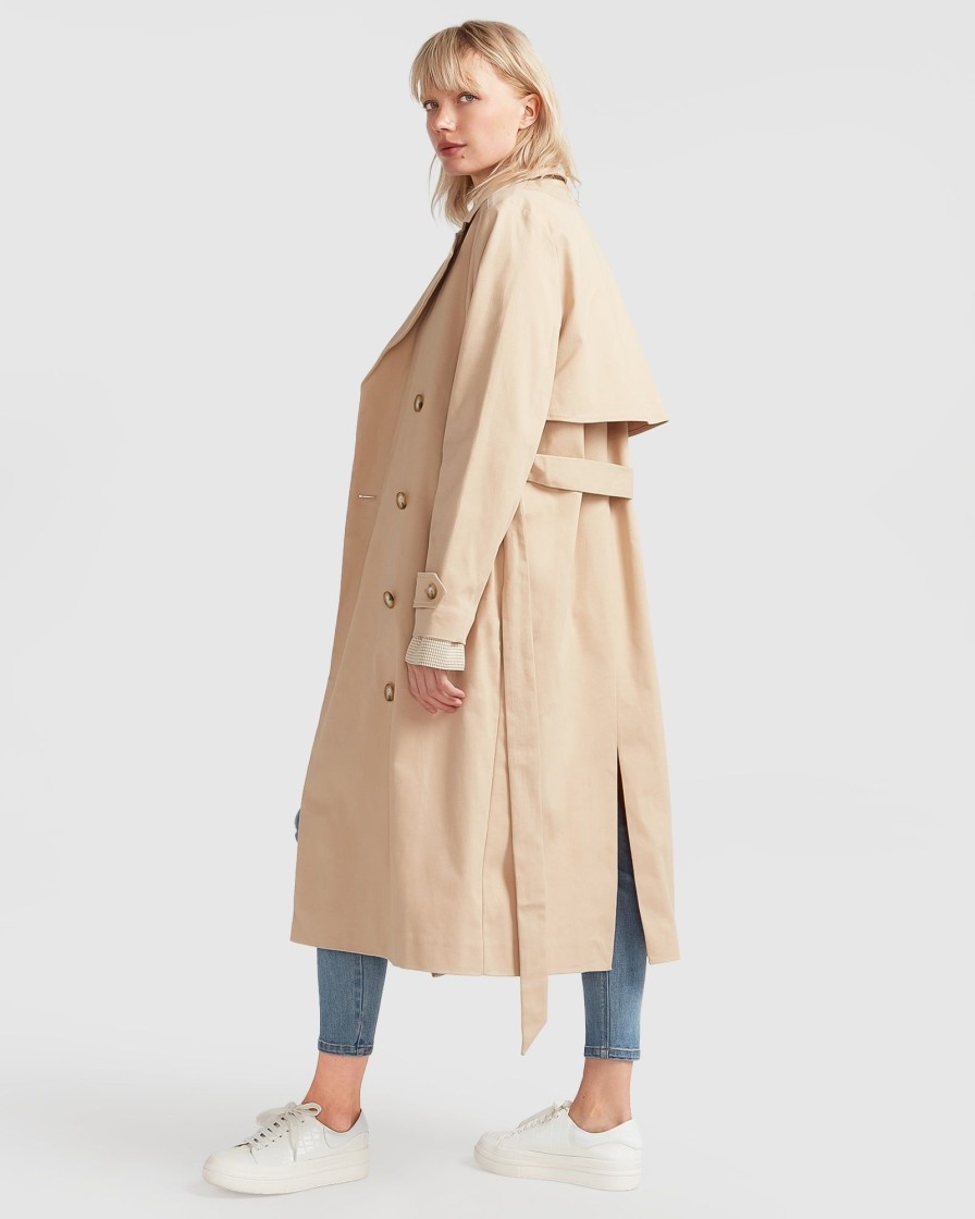 Women Belle & Bloom Belted Coats | Empirical Trench Coat - Camel