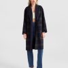 Women Belle & Bloom Wool Coats | Empire State Of Mind Collared Coat - French Navy