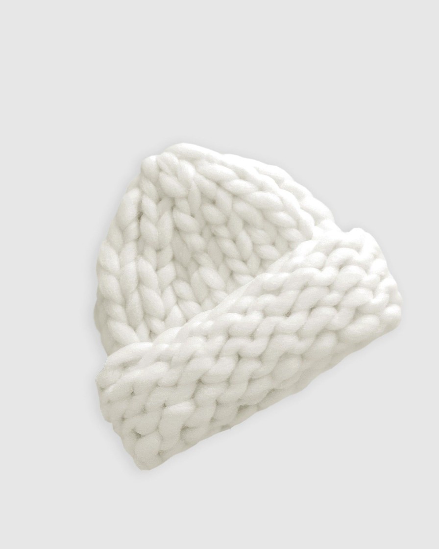 Women Belle & Bloom Hats | Snowflake Hand Knitted Beanie - Off-White