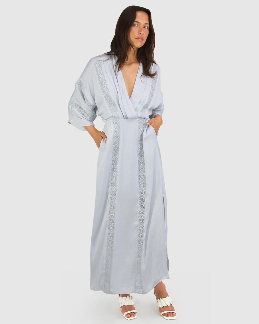 Women Belle & Bloom Maxi Dresses | Hideaway Maxi Dress - Light Blue