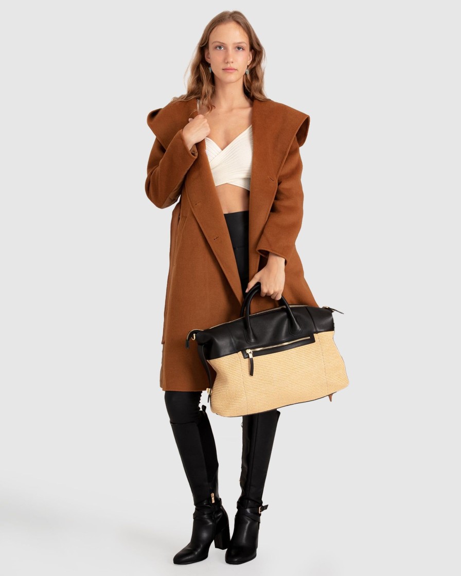 Women Belle & Bloom Wool Coats | Walk Me Home Convertible Coat - Camel