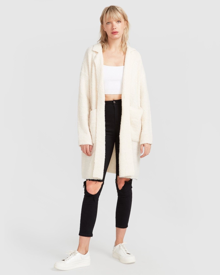 Women Belle & Bloom Jumpers & Knits | Days Go By Sustainable Blazer Cardigan - Cream