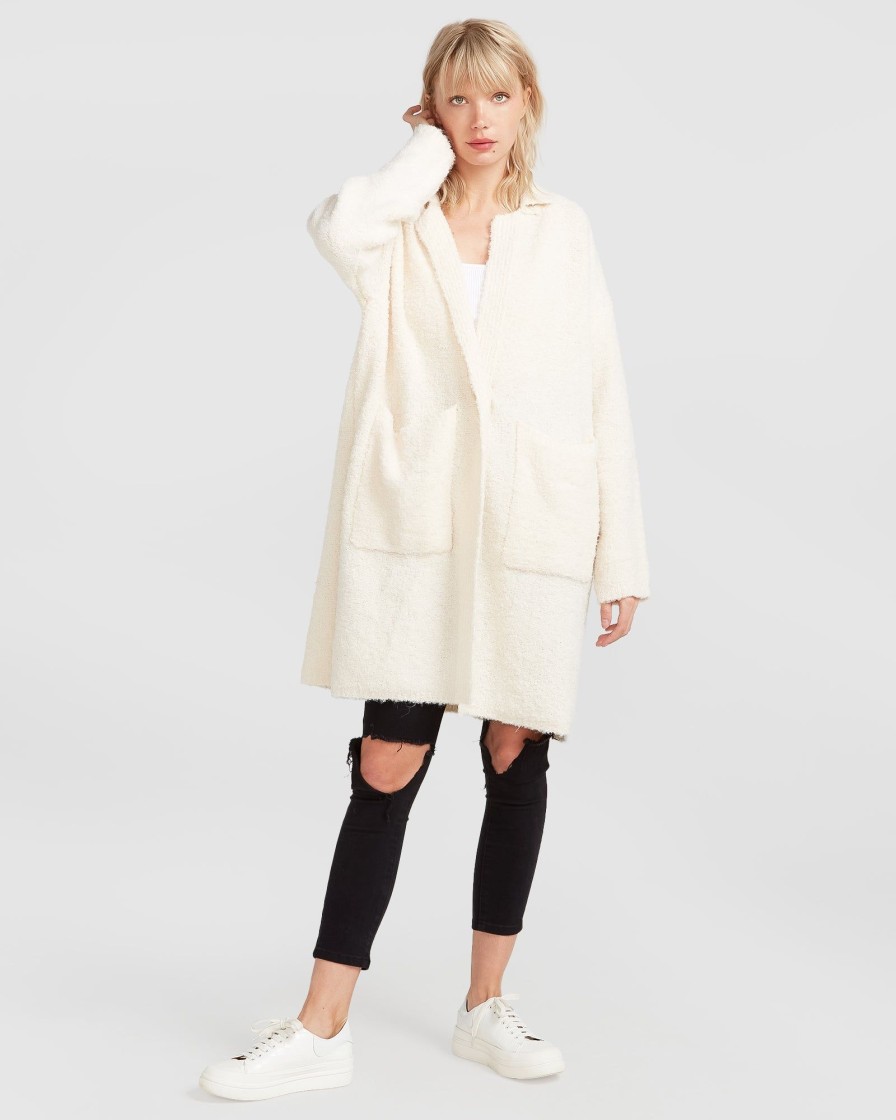 Women Belle & Bloom Jumpers & Knits | Days Go By Sustainable Blazer Cardigan - Cream