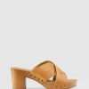 Women Belle & Bloom Heels | Midtown Clog Mule - Tan