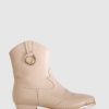 Girl Belle & Bloom | Dallas Mini Western Boot - Dusty Pink