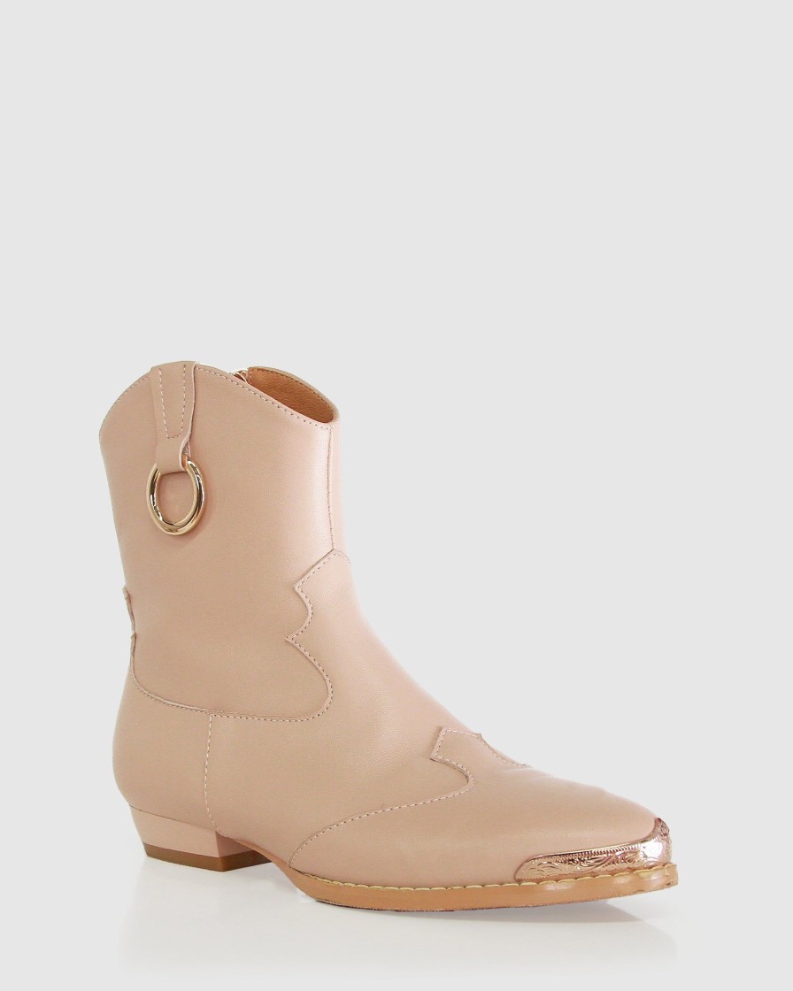 Girl Belle & Bloom | Dallas Mini Western Boot - Dusty Pink