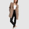 Women Belle & Bloom Wool Coats | Liberty Sherpa Collar Wool Blend Coat - Oat