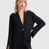 Women Belle & Bloom Suits & Blazers | Sheer Genius Lightweight Blazer - Black