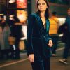 Women Belle & Bloom Suits & Blazers | Eternity Velvet Blazer - Dark Teal