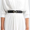 Women Belle & Bloom Belts | London Fog Leather Waist Belt - Black