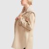 Women Belle & Bloom Wool Coats | Heavy Hearted Detachable Hooded Coat - Pale Oat