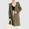 Women Belle & Bloom Wool Coats | Walk This Way Wool Blend Oversized Coat - Army Green