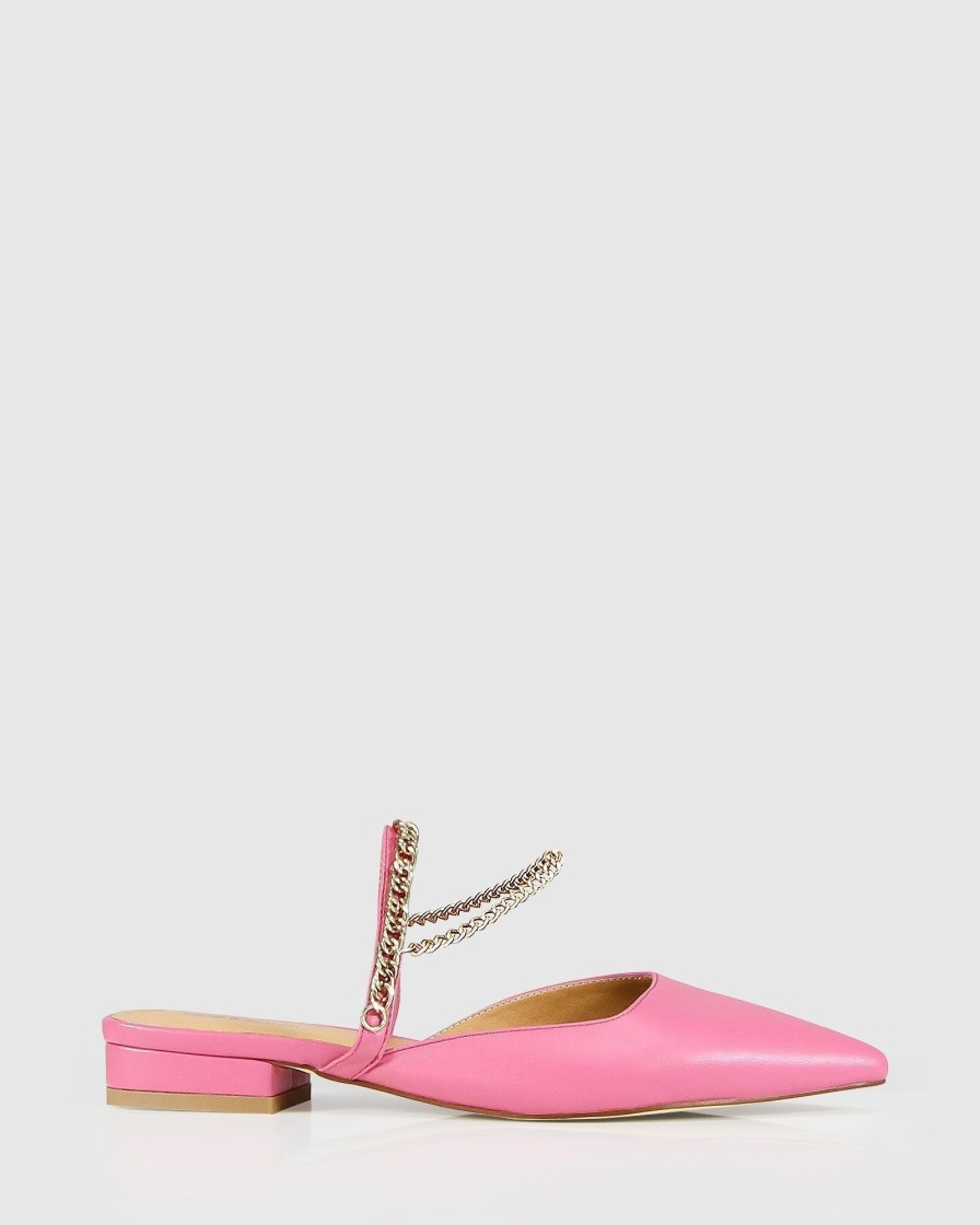 Women Belle & Bloom Flats | On The Go Leather Flat - Hot Pink