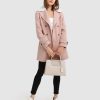 Women Belle & Bloom Wool Coats | Liberty Sherpa Collar Wool Blend Coat - Blush