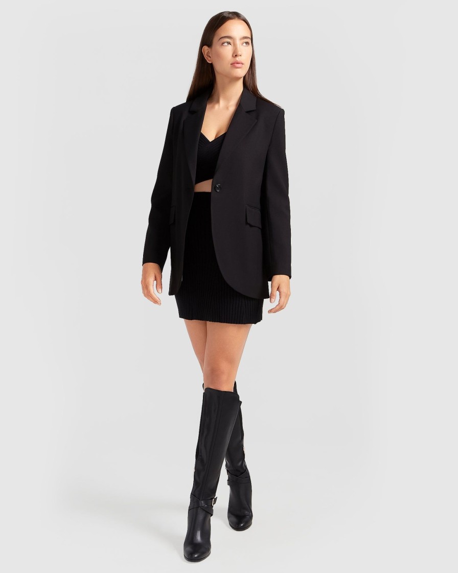 Women Belle & Bloom Suits & Blazers | Unchained Heart Blazer - Black