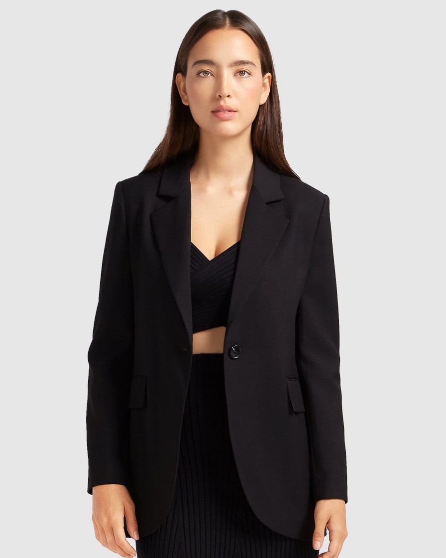 Women Belle & Bloom Suits & Blazers | Unchained Heart Blazer - Black