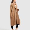 Women Belle & Bloom Jumpers & Knits | Born To Run Sustainable Sweater Coat - Light Camel