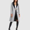 Women Belle & Bloom Wool Coats | Lexington Two-Tone Wool Blend Coat - Grey