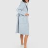 Women Belle & Bloom Wool Coats | Walk This Way Wool Blend Oversized Coat - Light Blue