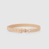 Women Belle & Bloom Belts | Bermuda Triangle Leather Belt - Latte