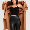 Women Belle & Bloom Belted Coats | Boss Girl Double-Breasted Lined Wool Coat - Camel