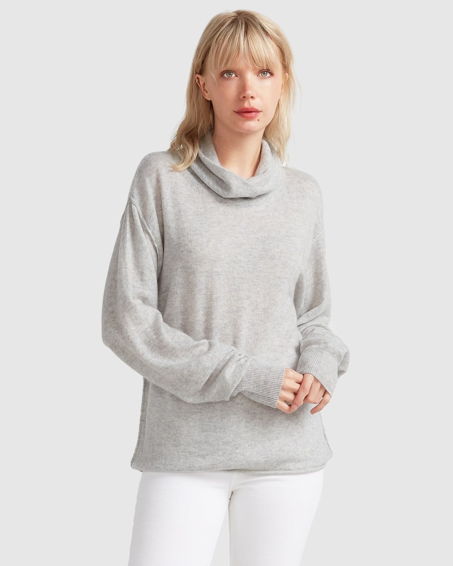 Women Belle & Bloom Jumpers & Knits | Simple Pleasures Cashmere Knit - Grey