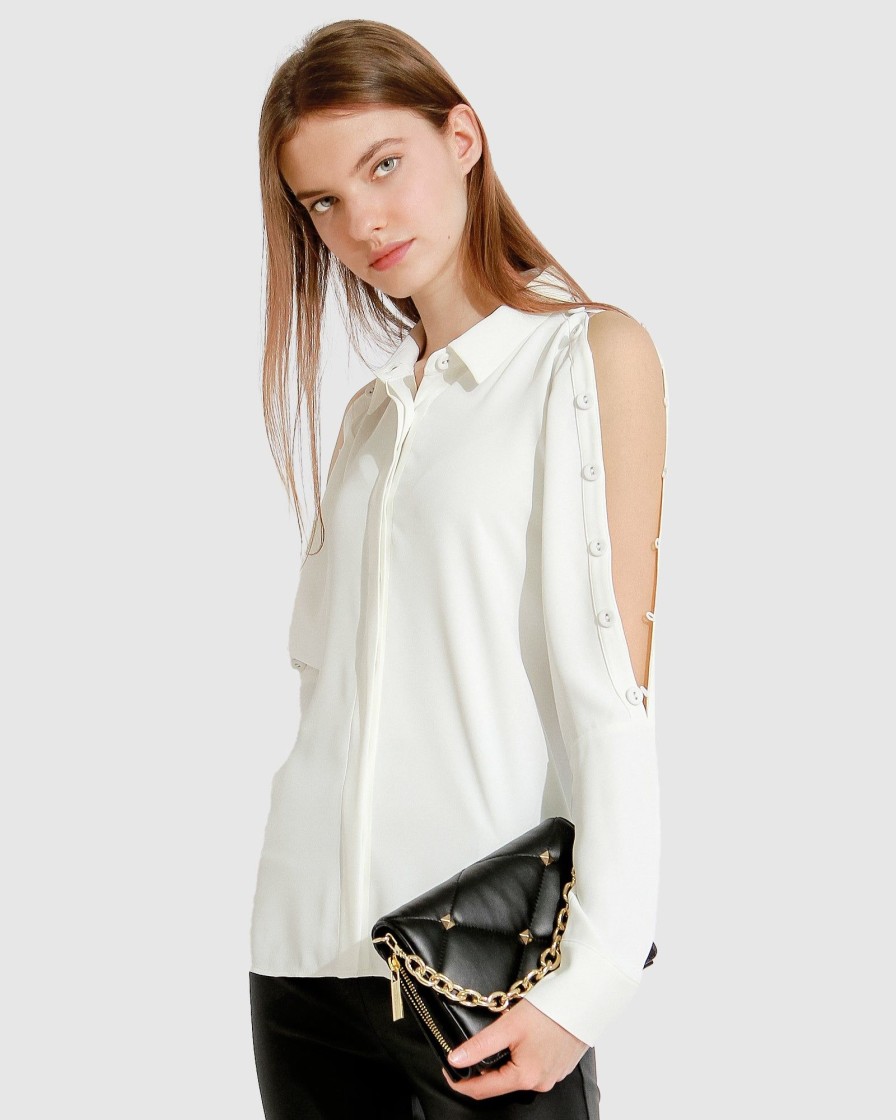 Women Belle & Bloom Shirts & Blouses | Made With Love Shirt - Off-White