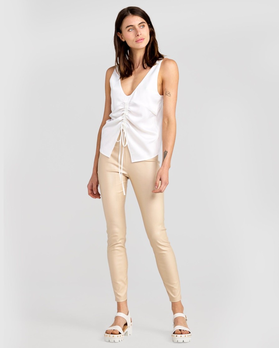 Women Belle & Bloom Pants | City Slicker Coated Legging - Sand