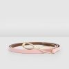 Women Belle & Bloom Belts | London Mood Leather Tie Belt - Pink