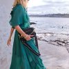 Women Belle & Bloom Maxi Dresses | Amour Amour Ruffled Midi Dress - Dark Green