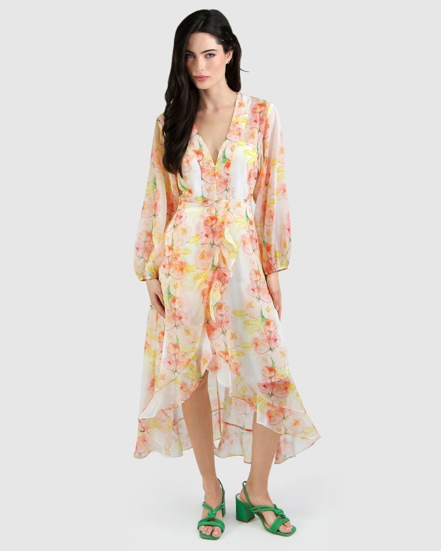 Women Belle & Bloom Midi Dresses | Beautiful Escape Dress - Floral Bouquet