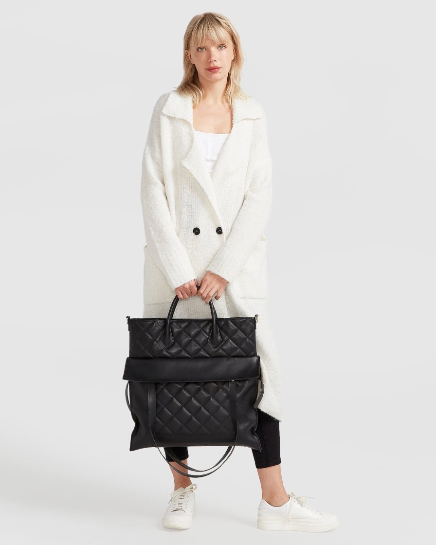 Women Belle & Bloom Jumpers & Knits | Born To Run Sustainable Sweater Coat - White