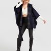 Women Belle & Bloom Belted Coats | Jackson Landing Wool Blend Cape Coat - French Navy