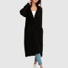 Women Belle & Bloom Jumpers & Knits | Born To Run Sustainable Sweater Coat - Black